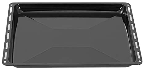 ICQN Bandeja de horno 455x375x30mm de profundidad, esmaltada para horno y cocina, apta para Bosch Siemens Neff Constructa, resistente a los arañazos e inoxidable, SIZE 455x375x30mm