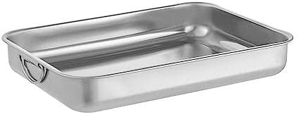 FLOVIA COOK BY NATURE Bandeja para Hornear 40cm Juego de sartenes rectangulares de acero inoxidable para horno con asas
